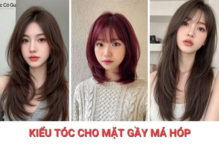 kiểu tóc cho mặt gầy má hóp