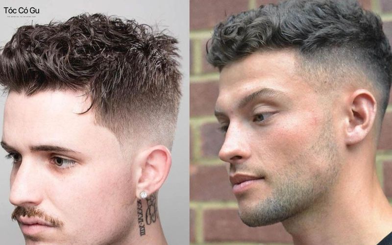 Tóc Pompadour xoăn