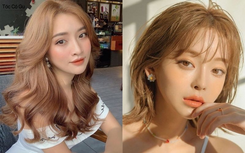 Màu tóc nâu tây vàng