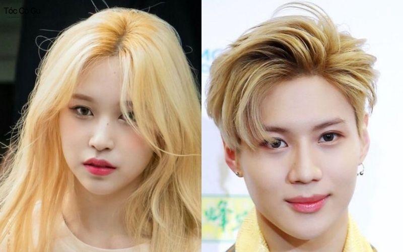 Màu tóc vàng kem bơ