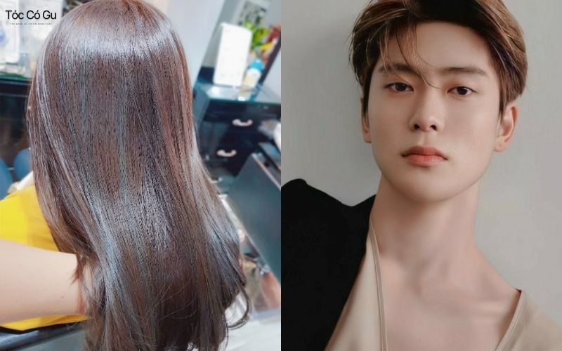 Màu tóc nâu hổ phách