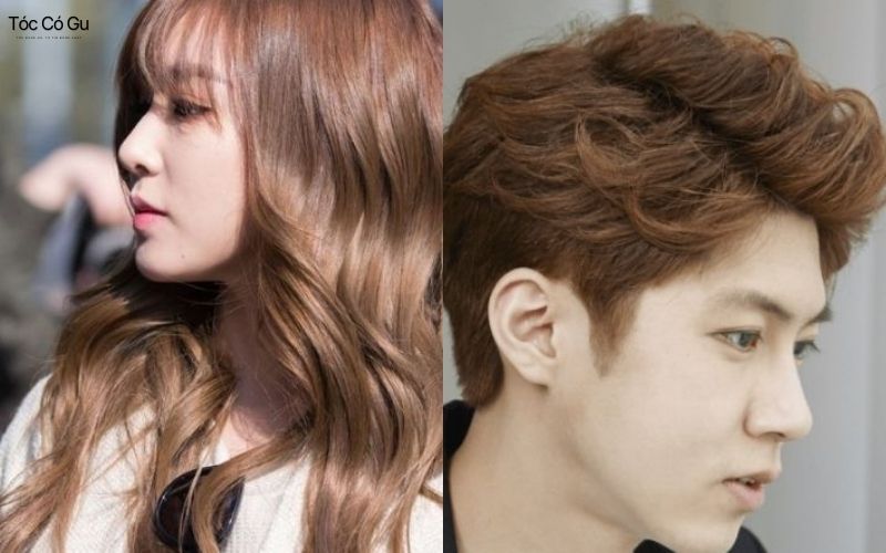 Màu tóc nâu ánh đồng