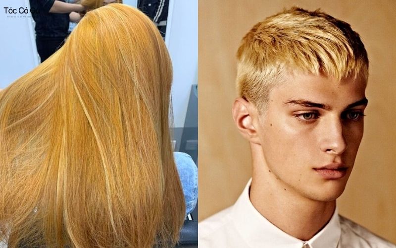 Màu tóc vàng cháy