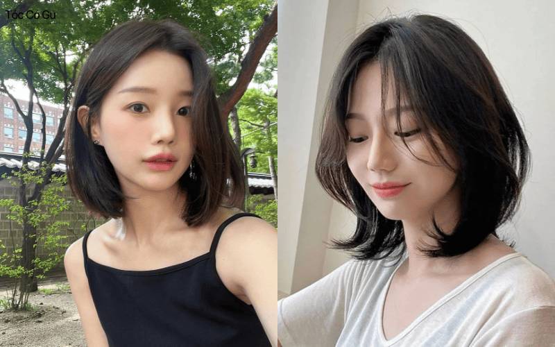 Tóc lob rẽ ngôi giữa tạo cảm giác cân đối