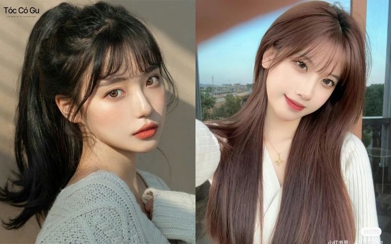 Kiểu tóc mái thưa nữ