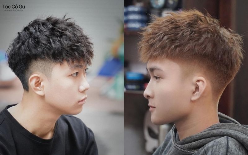 Mẫu tóc Short Quiff uốn con sâu