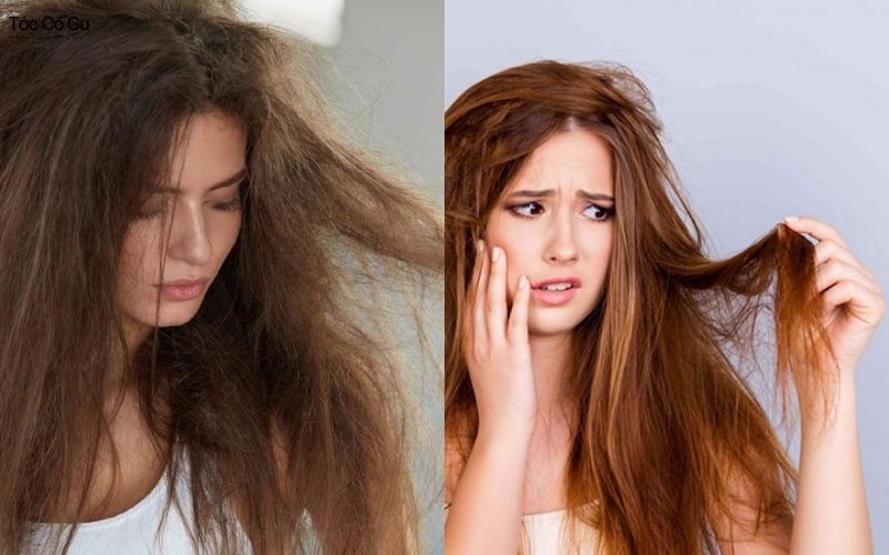 Tóc uốn khô xơ và mất nếp do áp dụng sai cách chăm sóc