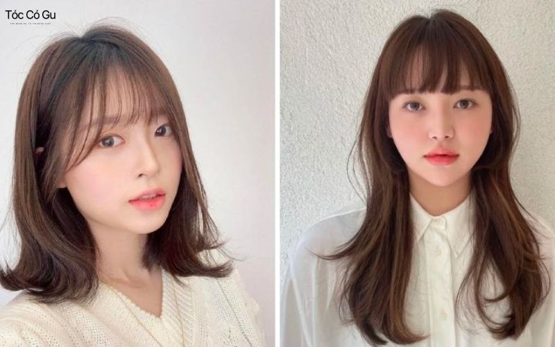 Gò má cao để tóc kiểu gì cho mặt thon gọn, trẻ trung hơn Tóc cắt mái ngang giúp giảm cảm giác gò má nhô cao