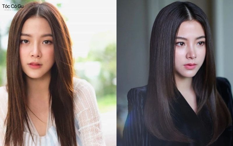 Tóc duỗi thẳng tự nhiên thanh lịch