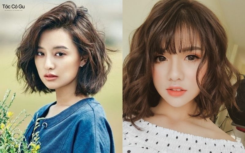 Tóc xù ngắn ngang vai phá cách