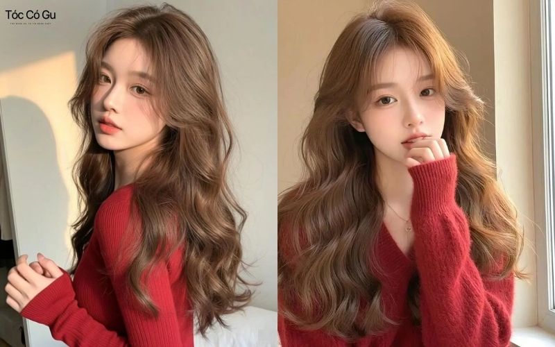 15+ kiểu tóc cho mặt vuông giúp che khuyết điểm, hợp xu hướng Tóc dài gợn sóng cổ điển