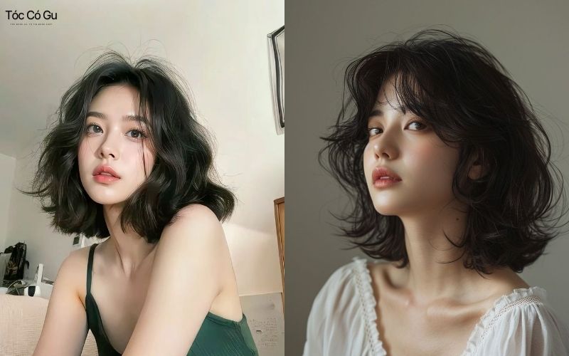 15+ kiểu tóc cho mặt vuông giúp che khuyết điểm, hợp xu hướng Tóc ngắn uốn sóng nhẹ