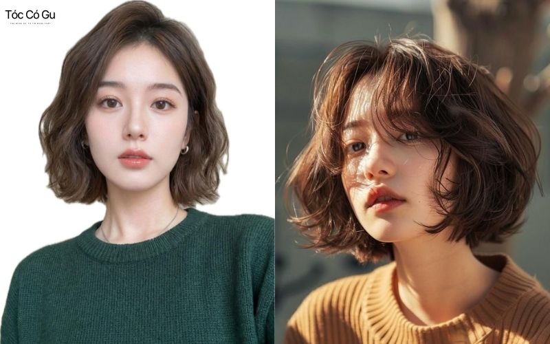 15+ kiểu tóc cho mặt vuông giúp che khuyết điểm, hợp xu hướng Tóc ngắn ngang cằm uốn nhẹ
