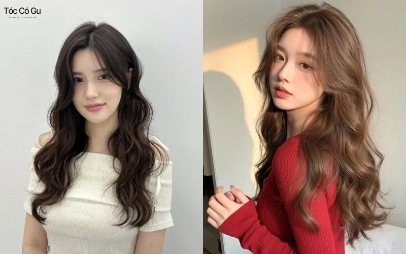 Mặt dài để tóc gì để cân đối, che khuyết điểm và cuốn hút Tóc dài xoăn sóng to