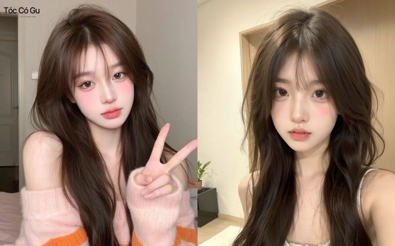 Mặt dài để tóc gì để cân đối, che khuyết điểm và cuốn hút tóc này rất dễ áp dụng trong sinh hoạt hằng ngày. Tóc dài dập xù nhẹ ở chân tóc