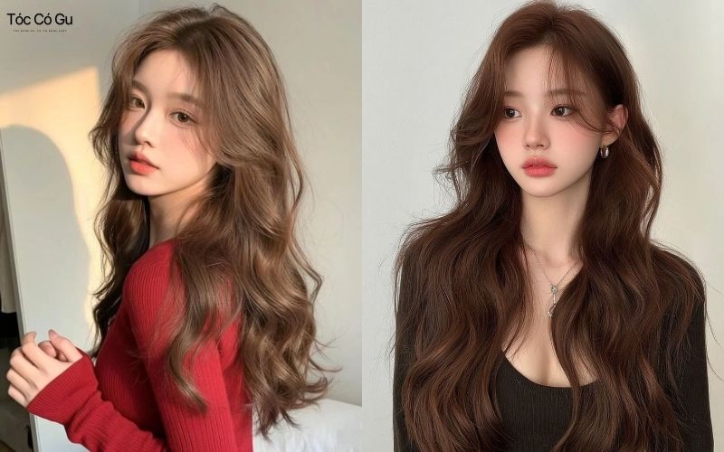 tóc mái bay uốn cụp đuôi