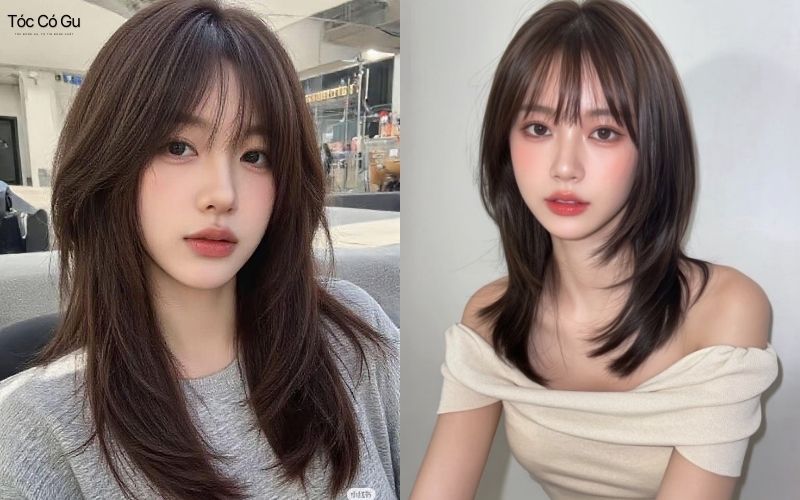 Tóc mái bay layer Hàn Quốc