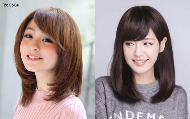 Tóc mái để chéo phù hợp với nhiều dáng mặt khác nhau