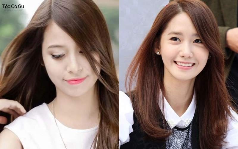 Tóc dài mái chéo cổ điển