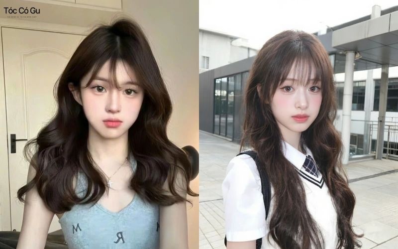 Tóc mái thưa giả phong cách Hàn Quốc