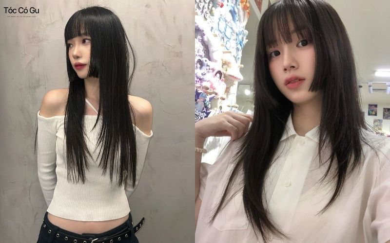 Tóc mái Hime giả chuẩn phong cách Nhật Bản