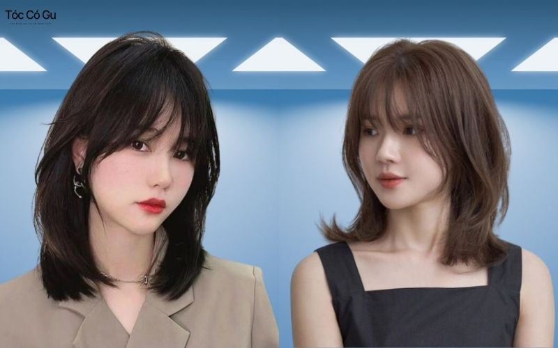 10+ Kiểu tóc mái kiểu Pháp đẹp nhẹ nhàng, trẻ trung, ôm mặt cực xinh Mẫu tóc ngang vai cắt mái Pháp thanh lịch