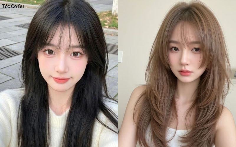 Tóc mái thưa bay nhẹ sang trọng