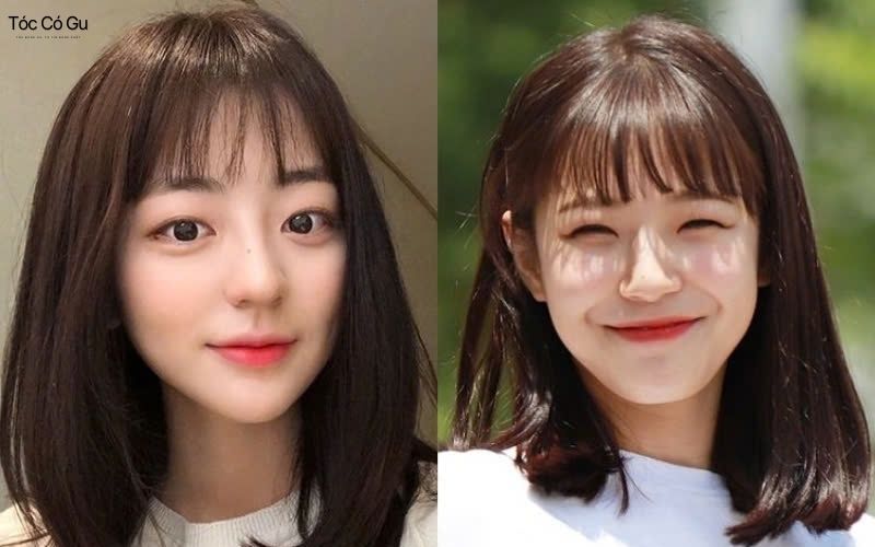 Tóc mái thưa ngố dễ thương