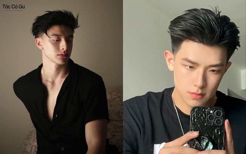 Fade vuốt tạo độ dựng vừa phải cho khuôn mặt dài