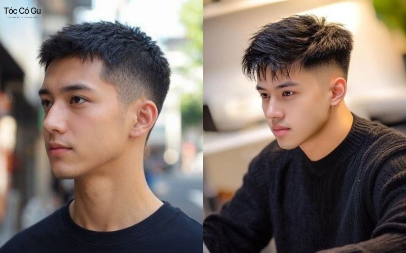 Tóc Quiff hiện đại hợp mặt nam trái xoan