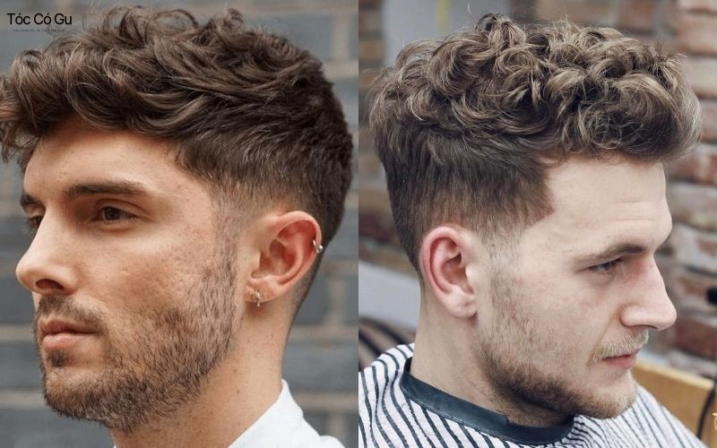 tóc nam mặt tròn