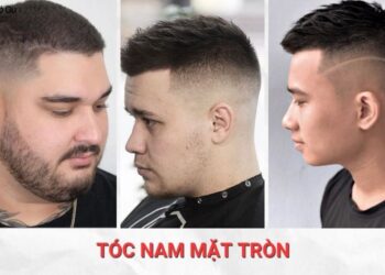 tóc nam mặt tròn
