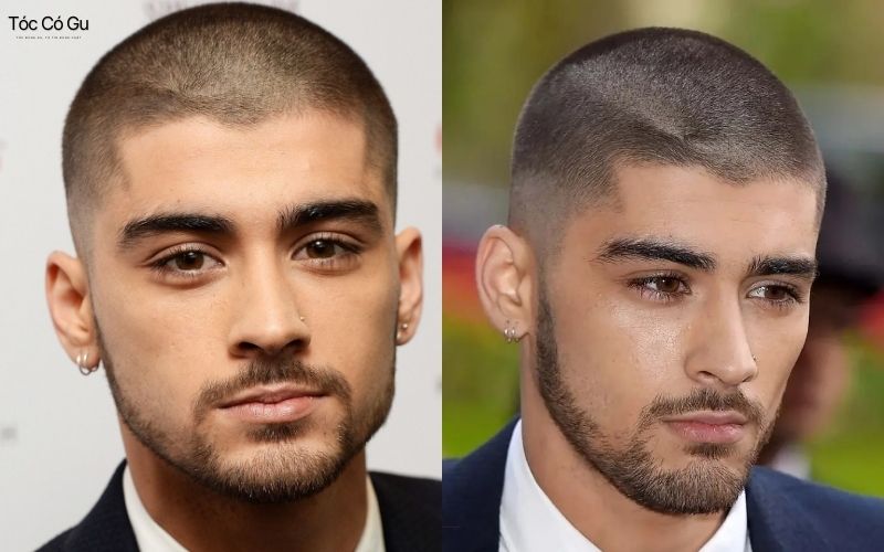 tóc nam mặt tròn