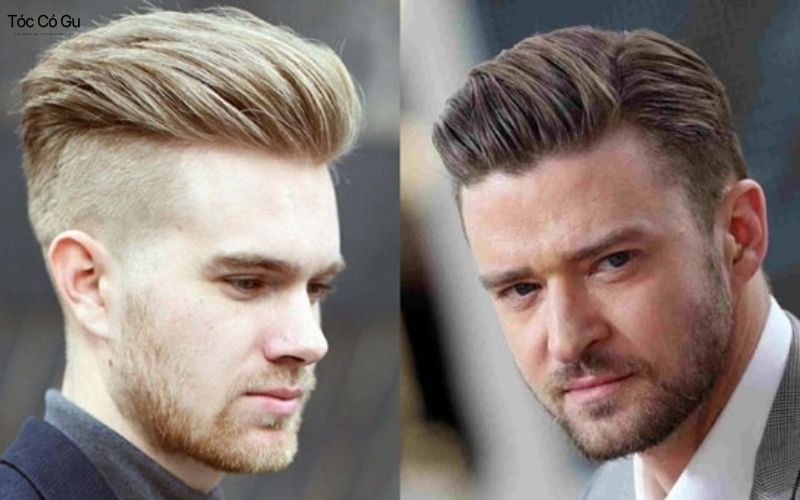 tóc nam mặt tròn