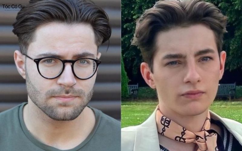 tóc nam mặt tròn