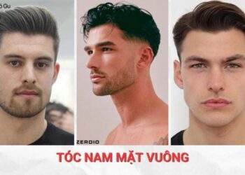 tóc nam mặt vuông