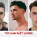 tóc nam mặt vuông