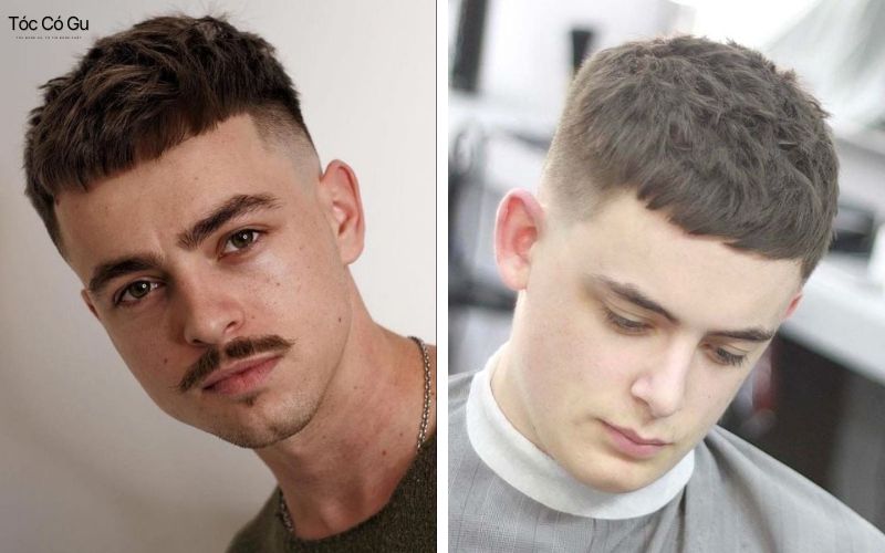 Bí quết chọn kiểu tóc nam trán cao đẹp, che trán hoàn hảo Kiểu tóc Caesar giúp ăn gian chiều cao của trán nam