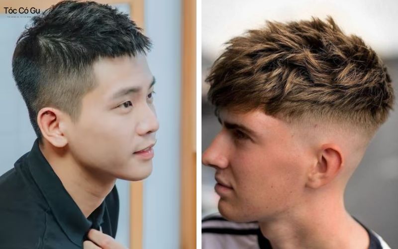 Bí quết chọn kiểu tóc nam trán cao đẹp, che trán hoàn hảo Kiểu tóc French Crop cân bằng tỉ lệ khuôn mặt nam