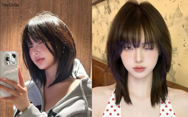 Tóc pixie kết hợp với tóc mái