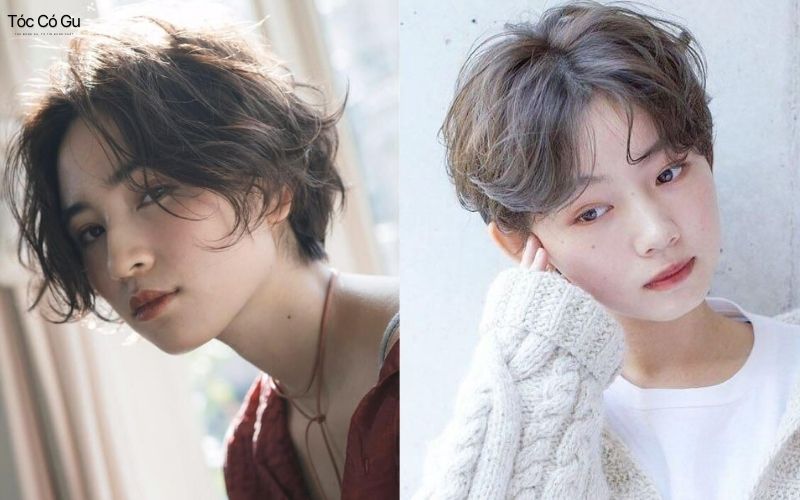 Mẫu tóc tomboy nữ uốn xoăn