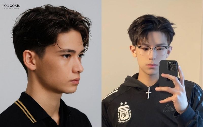 Kiểu Side Part 6/4 uốn