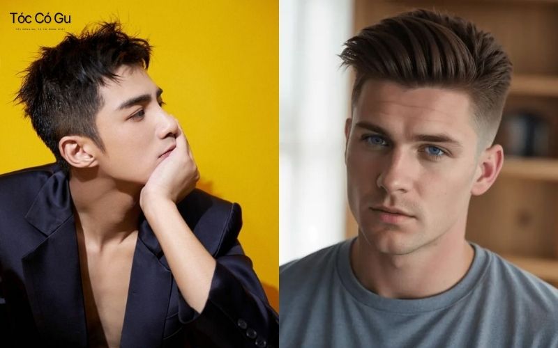 Mẫu tóc High Fade With Quiff cho nam