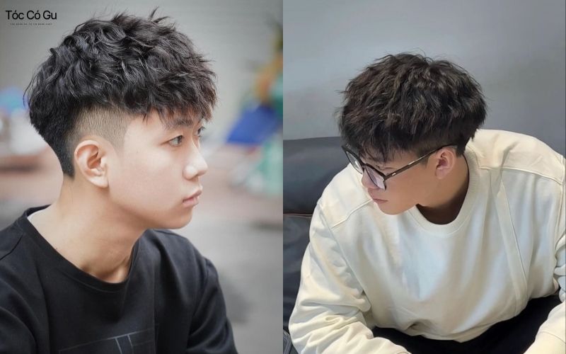 Mid Fade với tóc uốn (Curly Mid Fade)