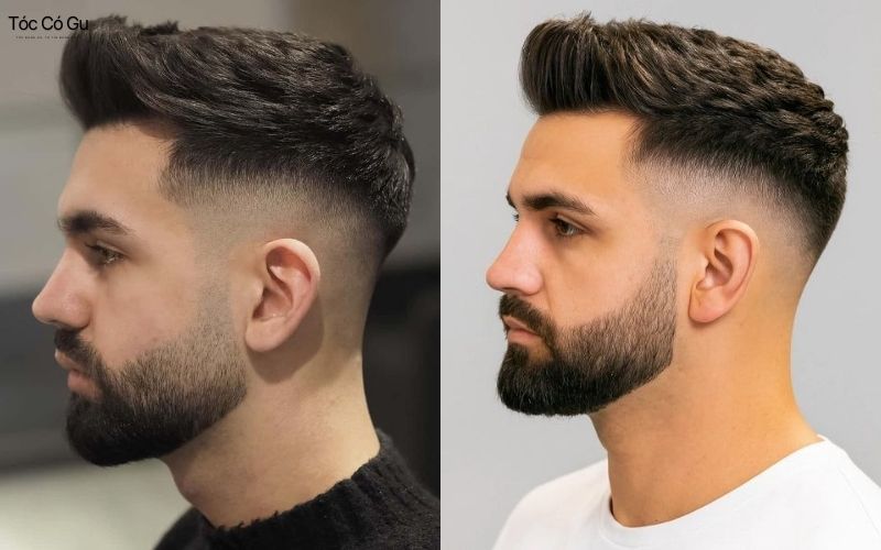 Mid Fade kết hợp râu