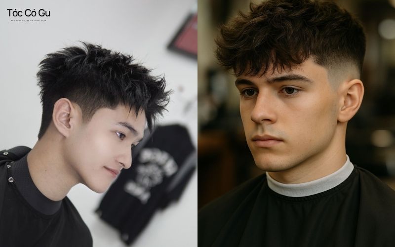 Kiểu tóc Skin Fade kết hợp Messy Top