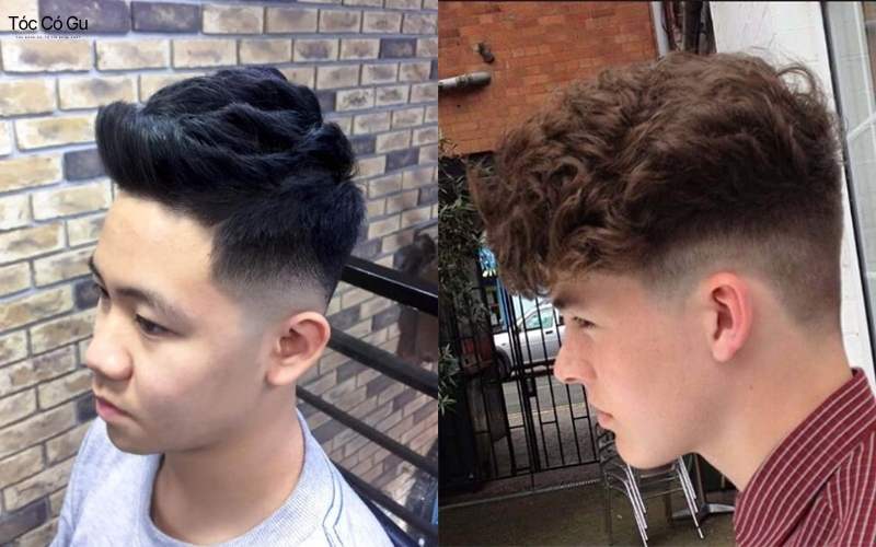 Dáng tóc sport quiff uốn phồng giữ form lâu