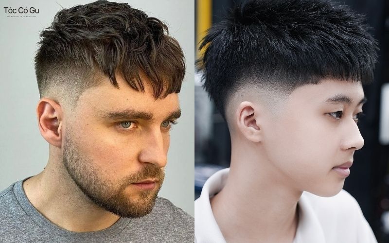 Kiểu tóc nam Textured Crop​ uốn nhẹ phồng