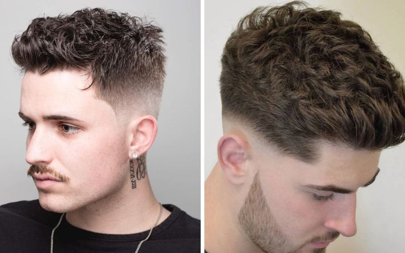 Tóc Crop uốn nhẹ