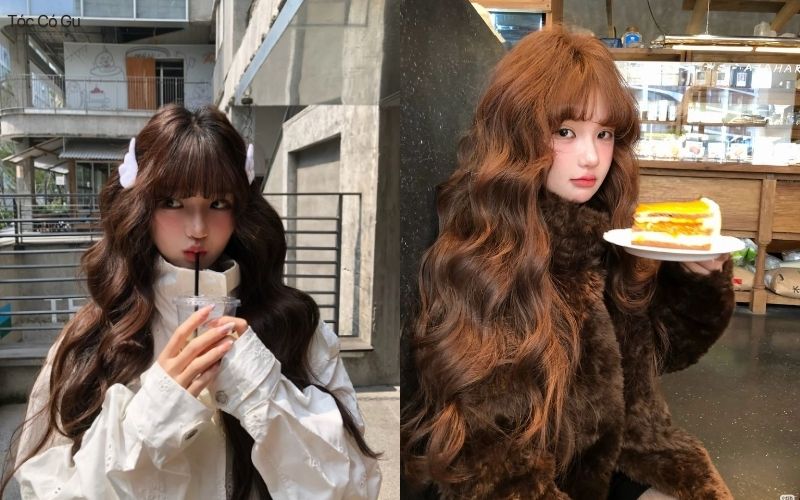 Tóc xoăn hippie uốn lọn to dài nhẹ nhàng